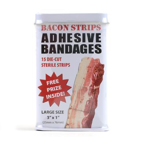 Bacon Strips Band-Aids - Comes w/ Free Prize!