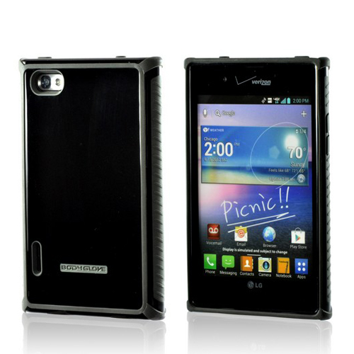 Body Glove Black/ Gray Tactic Series Hybrid Hard Case for LG Intuition