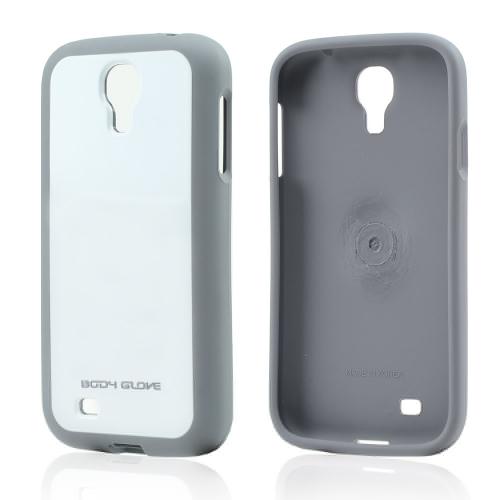 Body Glove White/ Gray Merge Hybrid Hard Back w/ TPU Border for Samsung Galaxy S4 - 9334303