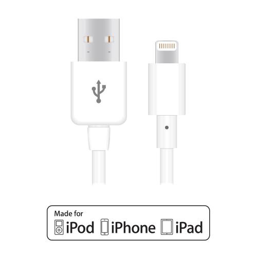 Naztech White Charge & Sync Lightning Cable (4Ft)- MFI Certified