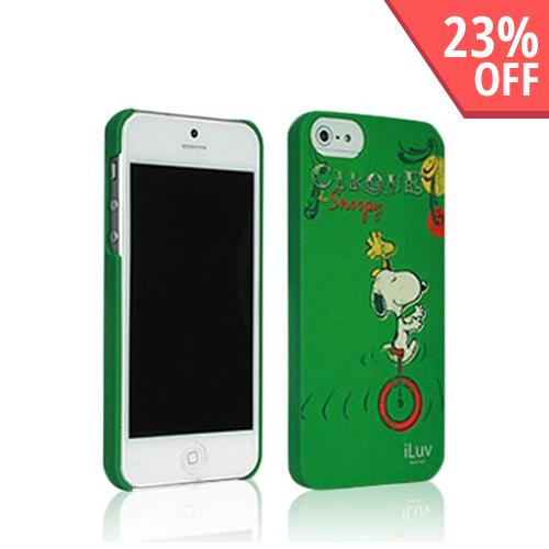 iLuv Green Snoopy Vintage Series I Hard Shell Case for Apple iPhone 5/5S - ICA7H382GRN