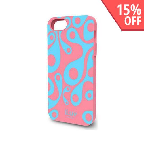 iLuv Aurora Series Pink/ Baby Blue Glow in the Dark Hard Case for Apple iPhone 5/5S