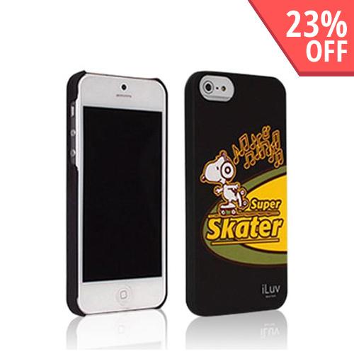 iLuv Black Snoopy Vintage Series I Hardshell Case for Apple iPhone 5/5S - iCA7H382BLK