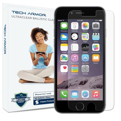 Tech Armor Apple iPhone 6 (4.7 inch ONLY) HD Clear Ballistic Glass Screen Protector