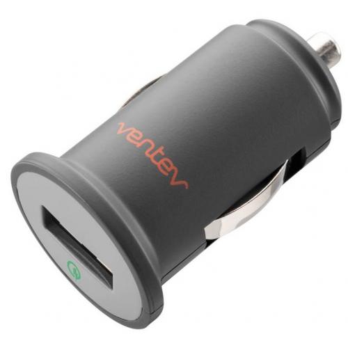 Ventev Gray Qualcomm Quick Charge Dashport q1200 USB Car Charger Adapter w/ Micro USB Data Cable