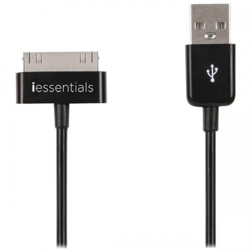 Black 30-Pin Compatible Connector USB Sync Cable - 3.3ft