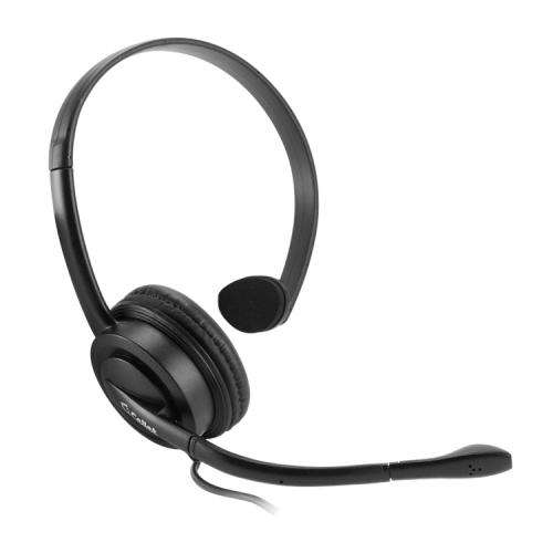 Cellet Black Universal Premium Mono 3.5mm Hands-Free Headset with Boom Microphone