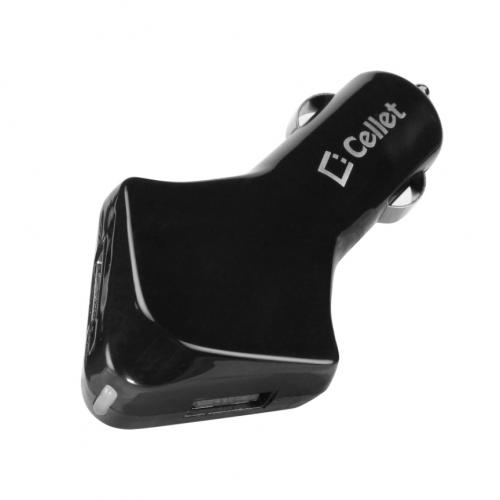 Cellet Black Super Fast 4200mAh Dual USB Port Car Charger - Perfect for Tablets! Cellet Black Super Fast 4200mAh Dual USB Port Car Charger - Perfect for Tablets!