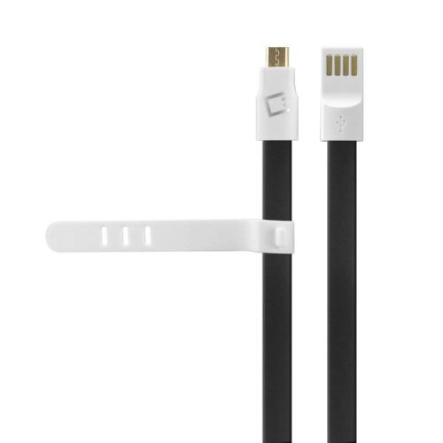 Cellet Black 3 Ft. Flat Wire Micro USB Charging/Data Sync Cable