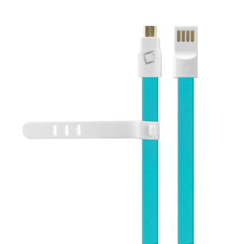 Cellet Teal 3 Ft. Flat Wire Micro USB Charging/Data Sync Cable