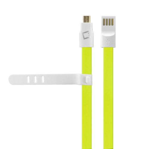 Cellet Lime Green 3 Ft. Flat Wire Micro USB Charging/Data Sync Cable