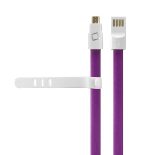 Cellet Purple 3 Ft. Flat Wire Micro USB Charging/Data Sync Cable