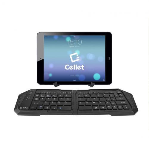 Cellet Black Universal Ultra-Thin Wireless Bluetooth 3.0 Portable Foldable Keyboard