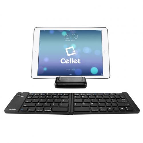 Cellet Universal Foldable Wireless Bluetooth 3.0 Keyboard with Tablet & Smartphone Stand