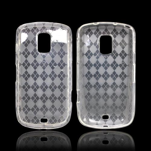 OEM MultiPro Samsung Galaxy S Lightray 4G Crystal Silicone Case - Argyle Clear