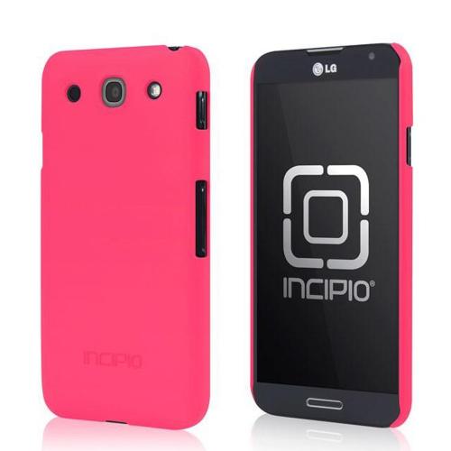 Incipio Hot Pink Feather Series Rubberized Hard Case w/ Screen Protector for LG Optimus G Pro - LGE-178