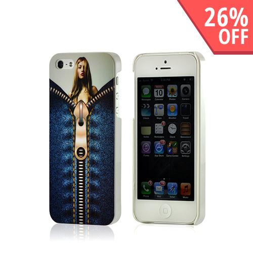 Nex Unzip Me Hard Case w/ Screen Protector for Apple iPhone 5/5S
