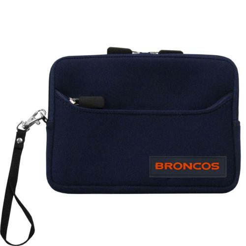 Denver Broncos Black Neoprene Case w/ Wrist Strap for 7" Devices - NFL Licensed