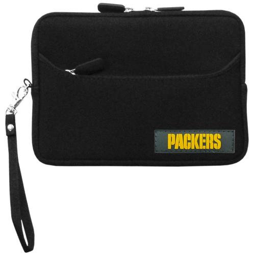 Green Bay Packers Black Neoprene Case w/ Wrist Strap for 7" Devices - NFL Licensed