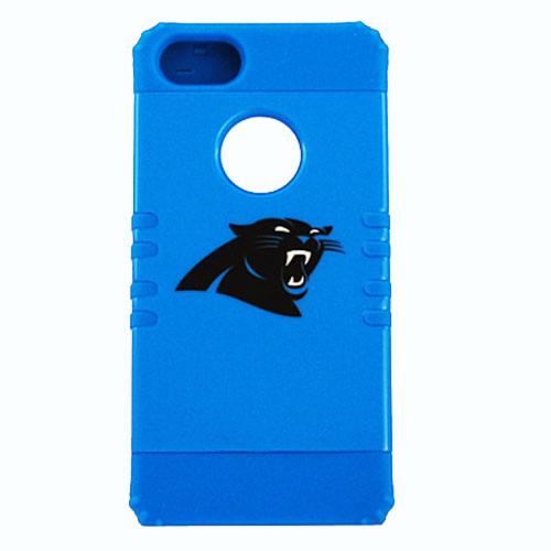 Carolina Panthers Rocker Series Blue Hard Case Shell on Blue Silicone Skin Case for Apple iPhone 5/5S - NFL Licensed