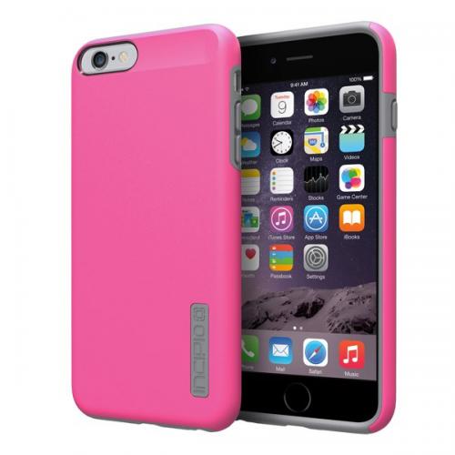 Incipio Hot Pink/ Gray Apple iPhone 6 Plus Dual PRO Series Rubberized Hard Case on Silicone Skin Case {IPH-1195-PNKGRY} - Fantastic Protection!