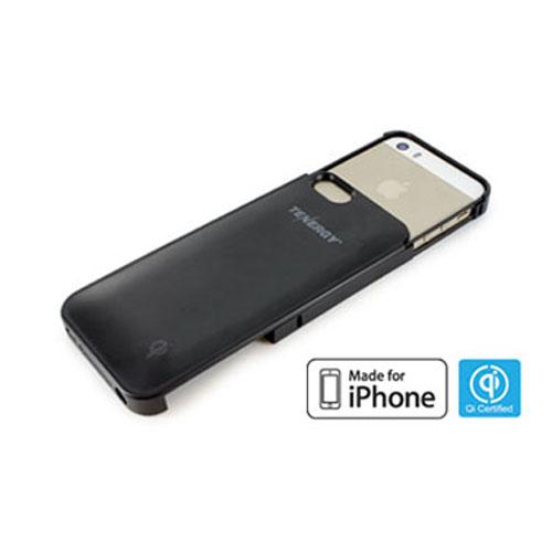 Tenergy Black Apple iPhone 5/5S QI Wireless Charging Hard Case - MFI Certified!
