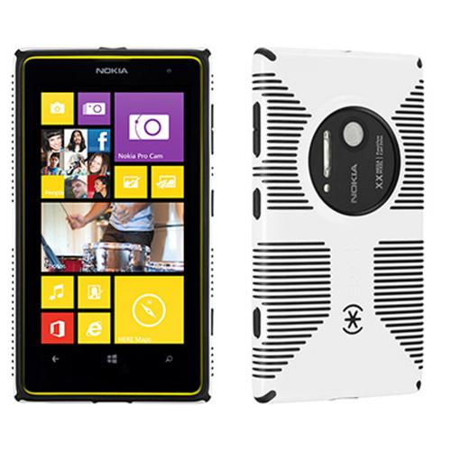 Speck White/ Black CandyShell Grip Series Hybrid Hard Case for Nokia Lumia 1020 - SPK-A2369