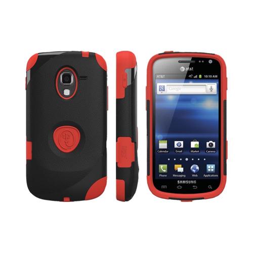 OEM Trident Aegis Samsung Exhilarate i577 Hard Case Over Silicone w/ Screen Protector - Red/ Black