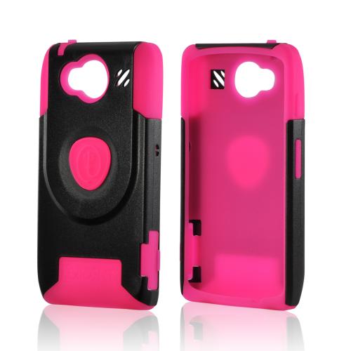 Trident Pink/ Black Aegis Series Hard Case on Silicone w/ Screen Protector for Motorola Droid RAZR HD