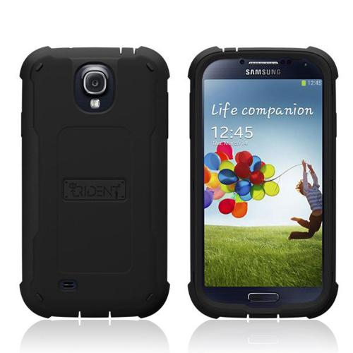 Trident Black Cyclops Series Thermo Poly Elastomer (Super TOUGH) Hard Case w/ Built-In Screen Protector for Samsung Galaxy S4