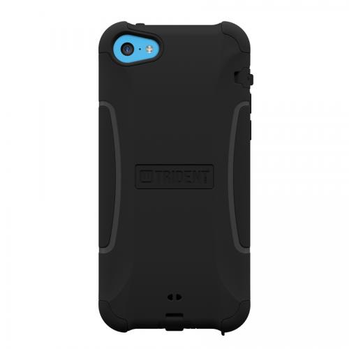 Trident Black Aegis Series Hard Cover on Silicone Skin Case w/ Screen Protector for Apple iPhone 5C - AG-APL-IPH5C-BK