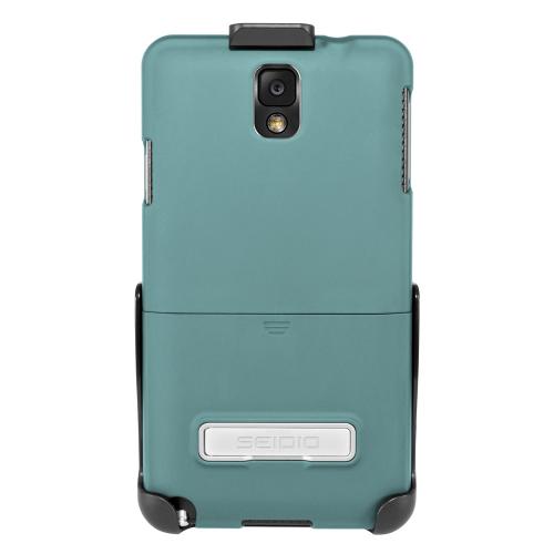 Seidio Teal Surface Combo Series Rubberized Hard Cover Case w/ Kickstand & Holster for Samsung Galaxy Note 3 - BD2-HR3SSGT3K-TL