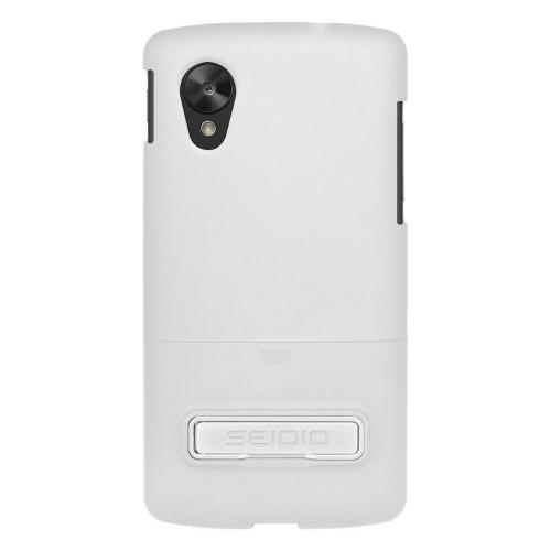 Seidio White Surface Glossy Slide-On Hard Case w/ Kickstand for LG Google Nexus 5 - CSR3LGN5K-GL