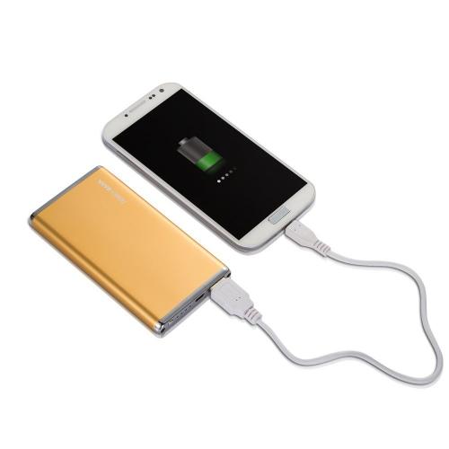 Elf 6000mAh Ultra-Slim Portable External Battery Power Bank- Gold - XX001