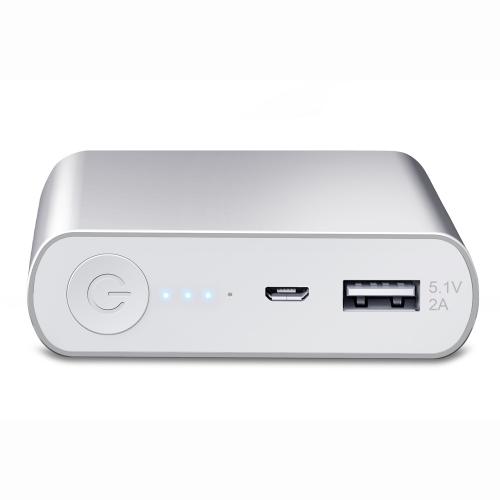 P100 10400 mAh Power Bank External Battery Charger -Silver - XX001