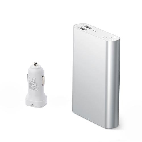 Power Bank (13000 mAh) External Battery Charger with Dual USB Car Charger