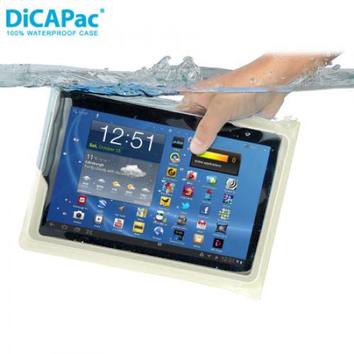 DiCAPac Clear/ Frost White Waterproof Case w/ Handle for 10" Tablets - WP-T20