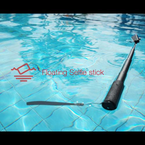 DiCAPac Black Action Floating Waterproof Selfie Stick w/ Bluetooth Version 4.0