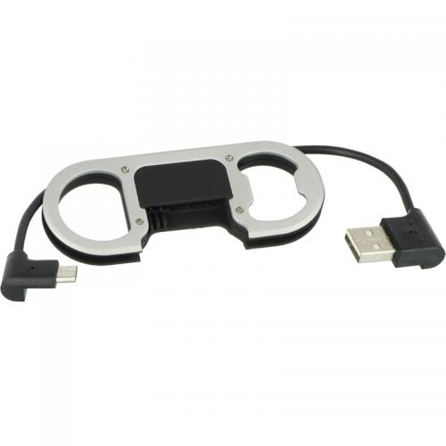 Compact Micro USB 2.1 A Charge Sync Cable (8.25") w/ Bottle Opener For Android Devices Compact Micro USB 2.1 A Charge Sync Cable (8.25") w/ Bottle Opener For Android Devices