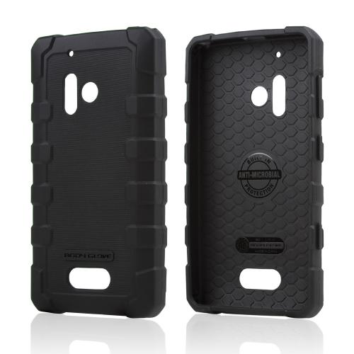 Body Glove Black DropSuit Crystal Silicone Skin Case w/ Textured Lines for Nokia Lumia 928 - 9356001