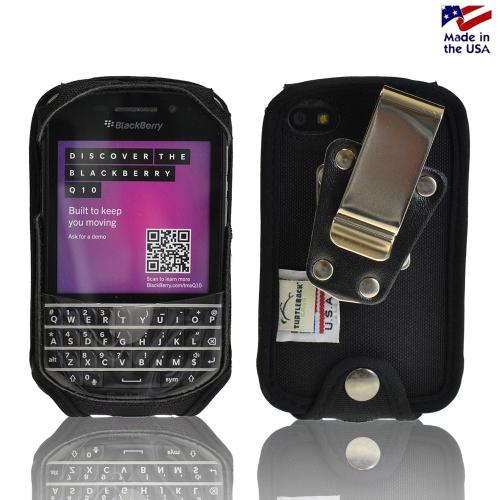 Black Turtleback Ballistic Nylon Pouch w/ Heavy Duty Steel Swivel Belt Clip for Blackberry Q10 Black Turtleback Ballistic Nylon Pouch w/ Heavy Duty Steel Swivel Belt Clip for Blackberry Q10