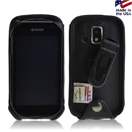 Black Turtleback Genuine Leather Pouch w/ Plastic Swivel Belt Clip for Kyocera Hydro XTRM Black Turtleback Genuine Leather Pouch w/ Plastic Swivel Belt Clip for Kyocera Hydro XTRM