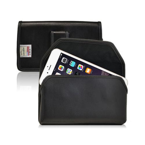 Black Turtleback Apple iPhone 6 Plus (5.5") 2XL Holster Genuine Leather with Metal Clip with Metal Clip & Magnetic Closure