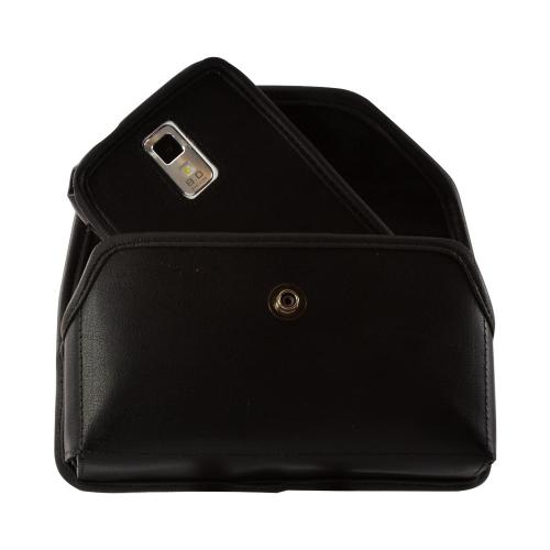 Black Turtleback Ranger Genuine Leather Case w/ Steel Swivel Belt Clip & Holster Combo for Samsung Epic 4G Touch