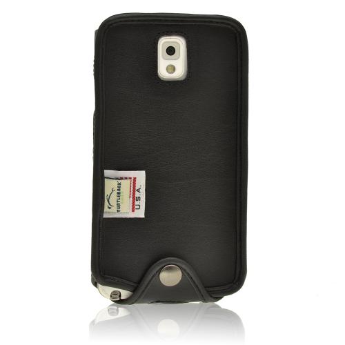 Black Turtleback Genuine Leather Pouch for Samsung Galaxy Note 3