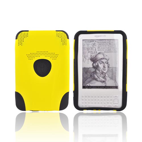 Original Trident Aegis Amazon Kindle 3 Hard Case Over Silicone w/ Audio Jack, AG-KND-YL - Yellow/Black