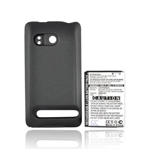 HTC Evo 4G Extended Battery w/ Door (2400 mAh) - Black