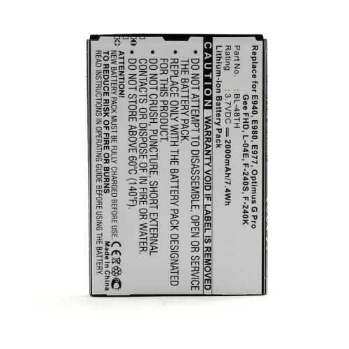 Standard Replacement Battery for LG Optimus G Pro - 2000 mAh