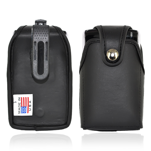 Original TurtleBack Blackberry 8800 Series Genuine Leather Pouch w/ Swivel Belt Clip - Black