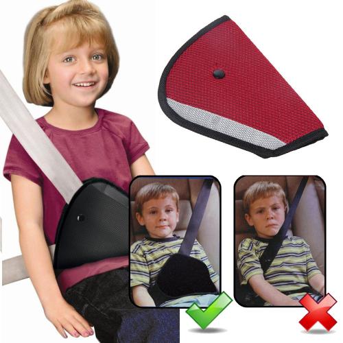 Red Triangle Child Car Safety Belt Adjuster Pad